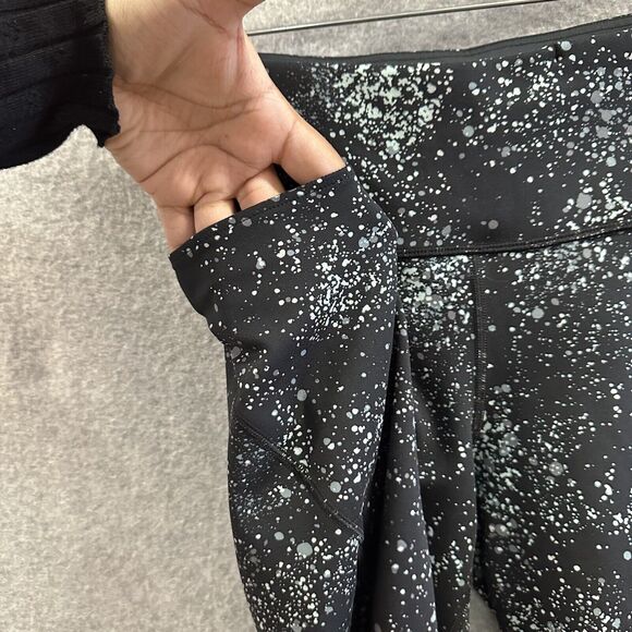 Title Nine Legging Womens Medium Black White Grey Splatter Print Pullon Stretch - Picture 4 of 10